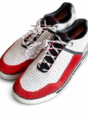 UNDRCRWN The Layup Size 14 (white/red/elepant) Perforated Leather Suede Sneakers